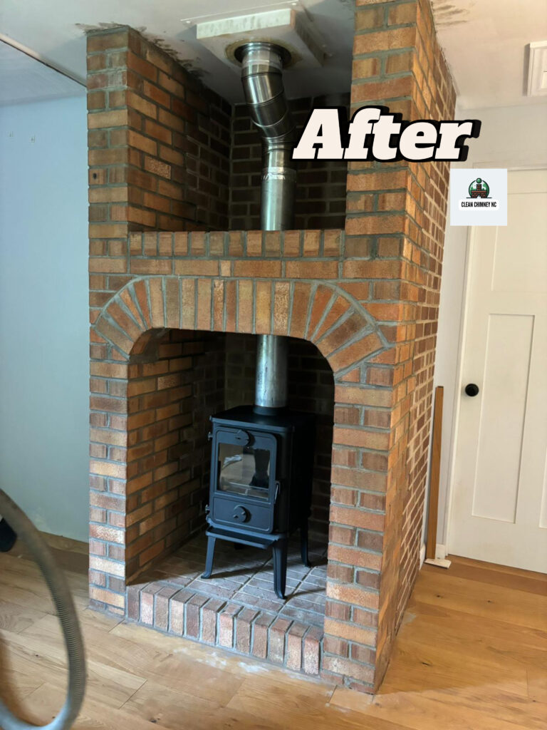 Fireplace rebuilt