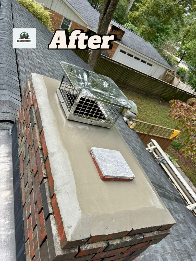 chimney cap, cement crown
