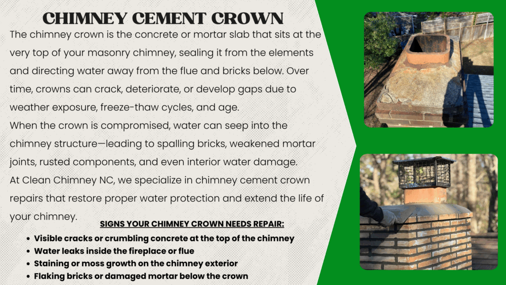 chimney cement crown repair